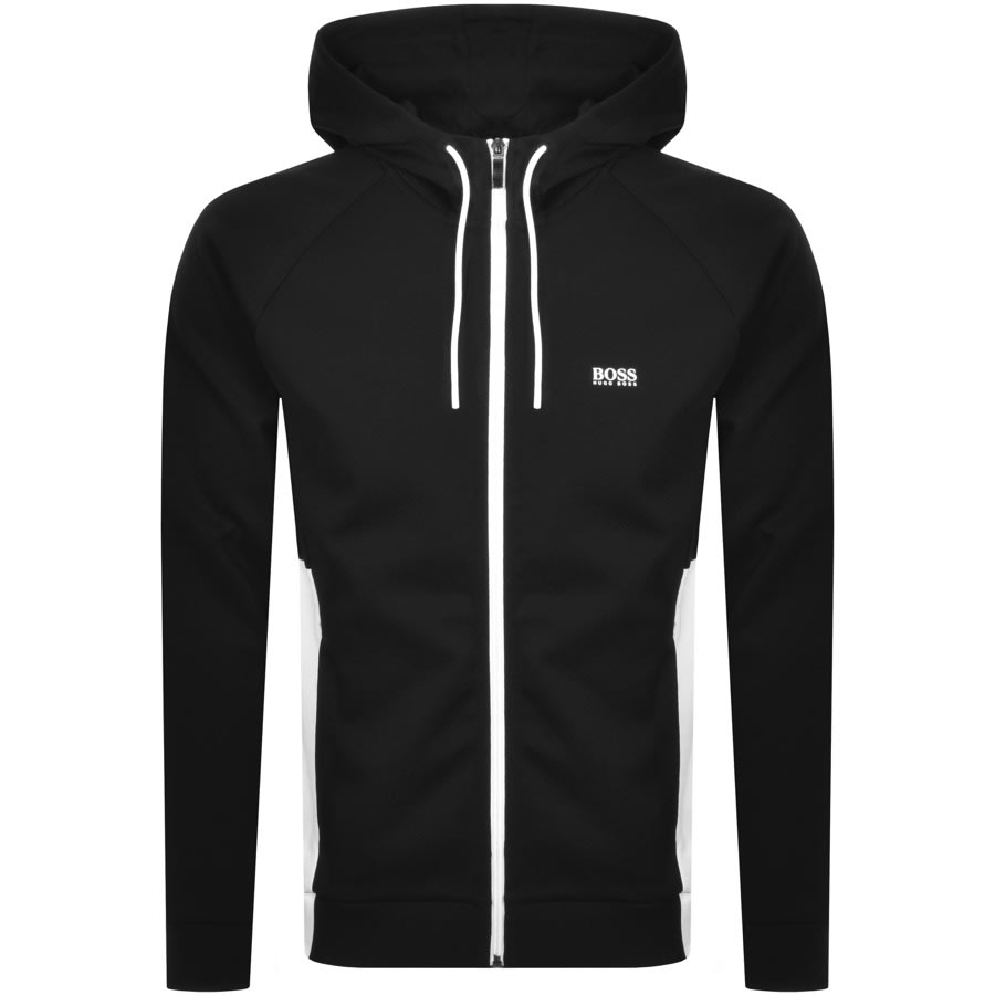 Alternative Image for ProductBOSS Saggy Full Zip Hoodie Black1